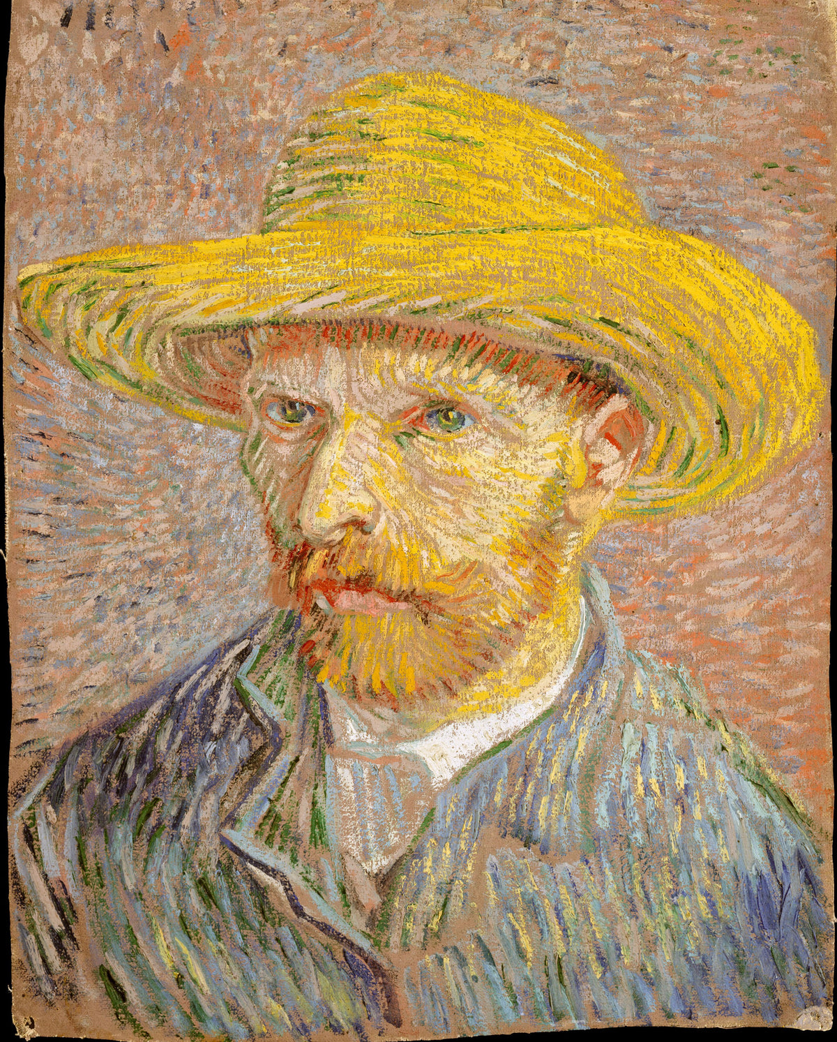 Self-Portrait with a Straw Hat